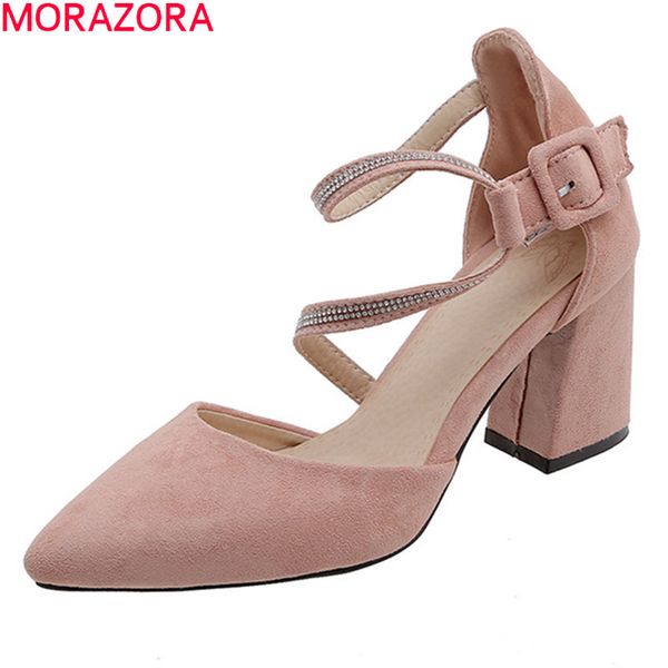 morazora plus size 33-48 summer women pumps thick high heels pointed toe ladies shoes fashion buckle shallow sweet party shoes, Black
morazora plus size 33-48 summer women pumps thick high heels pointed toe ladies shoes fashion buckle shallow sweet party shoes, Black
