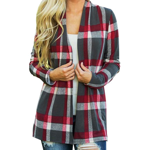 fashion women cardigan plaid long sleeve pullover blouse open front jacket coat outerwear causal grils women's blouse new 2020, Black;brown
fashion women cardigan plaid long sleeve pullover blouse open front jacket coat outerwear causal grils women's blouse new 2020, Black;brown