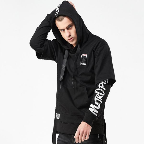 ribbon concise style fashion badges pullover long sleeve hoodies mens hip hop solid pocket casual hooded sweatshirts streetwear, Black
ribbon concise style fashion badges pullover long sleeve hoodies mens hip hop solid pocket casual hooded sweatshirts streetwear, Black