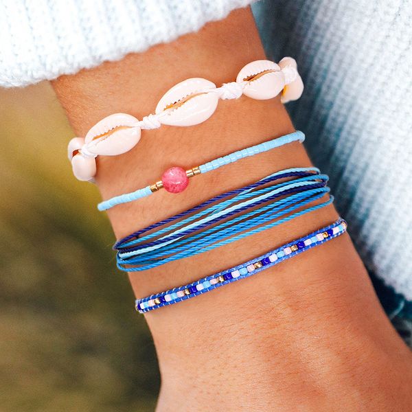 5 pcs set handmade woven rope vsco girl friendship sea shell bracelet boho adjustable colorful lucky chain wristband jewelry for girls women, Golden;silver
5 pcs set handmade woven rope vsco girl friendship sea shell bracelet boho adjustable colorful lucky chain wristband jewelry for girls women, Golden;silver