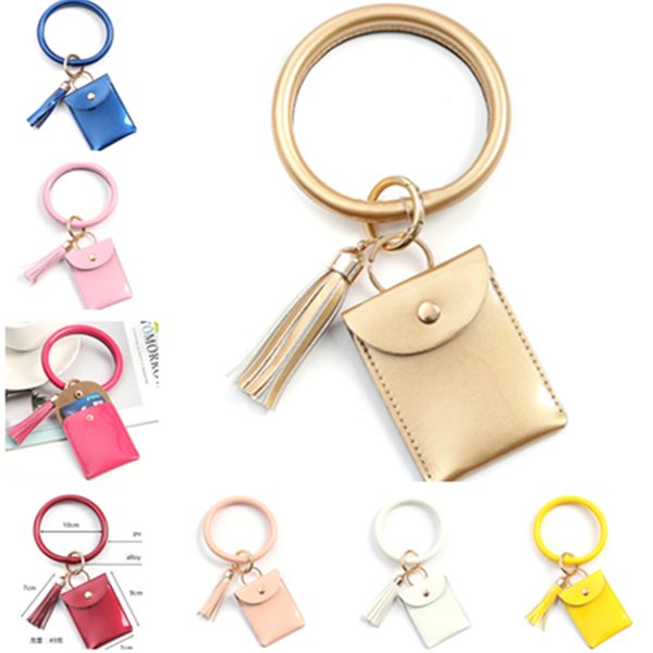 2020 tassels pu leather bracelet bangle keychains with purse wallets coin bag handbag pendant lady clutch totes keys holders dhl ly8031, Black
2020 tassels pu leather bracelet bangle keychains with purse wallets coin bag handbag pendant lady clutch totes keys holders dhl ly8031, Black