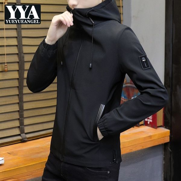 korean autumn mens long sleeve hooded outerwear coats zipper slim fit plus size windproof collar male fashion casual jackets, Black;brown
korean autumn mens long sleeve hooded outerwear coats zipper slim fit plus size windproof collar male fashion casual jackets, Black;brown