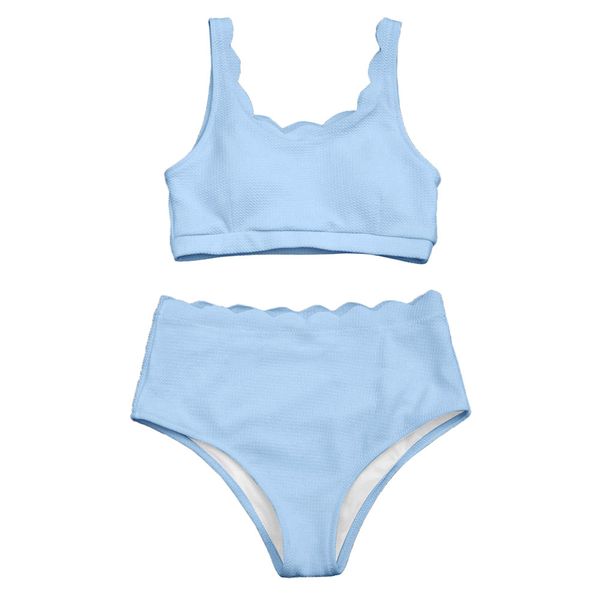new high waisted women swimsuit scalloped bralette bikini set swimwear solid color beach bathing suit summer s-l, White;black
new high waisted women swimsuit scalloped bralette bikini set swimwear solid color beach bathing suit summer s-l, White;black
