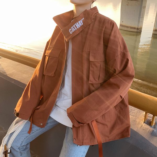 fashion men's loose cargo style safari style jacket stand collar retro boys coat casual m-xl a12, Black;brown
fashion men's loose cargo style safari style jacket stand collar retro boys coat casual m-xl a12, Black;brown