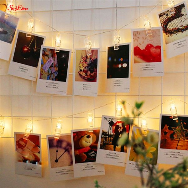 

1.5m/10led garland lights p clip fairy led fairy lights battery operated wedding home party new year decoration 8zmm247