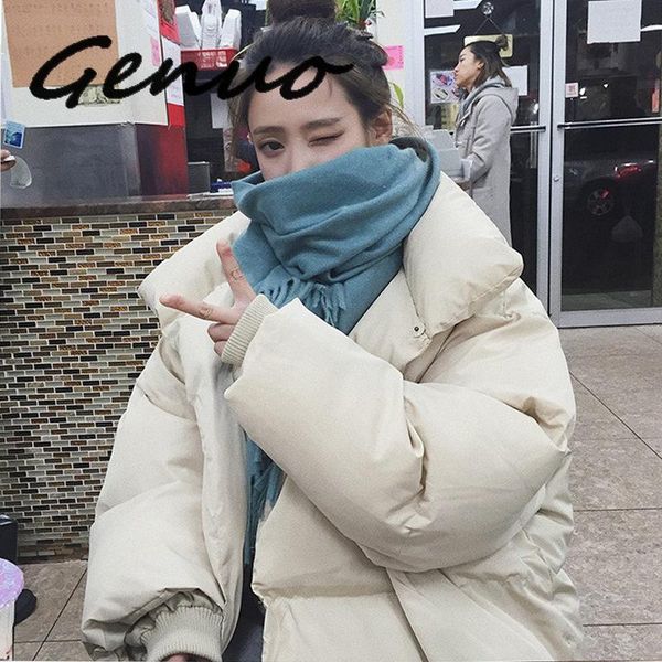genuo cotton clothing female autumn and winter coat women thickening new casual puffer jacket korean stand collar short overcoat, Black
genuo cotton clothing female autumn and winter coat women thickening new casual puffer jacket korean stand collar short overcoat, Black