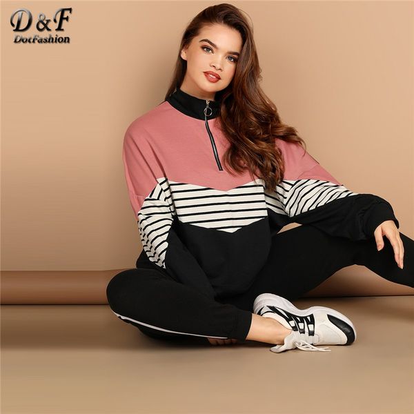 dotfashion plus size striped batwing sleeve sweatshirt women casual clothes 2019 autumn womens plus size fashions pullovers, Black
dotfashion plus size striped batwing sleeve sweatshirt women casual clothes 2019 autumn womens plus size fashions pullovers, Black