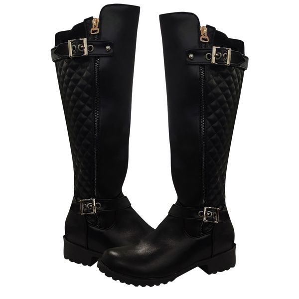 new boots women's side zip knee buckle bare boots square warm casual middle tube booties botas mujer invierno 2019, Black
new boots women's side zip knee buckle bare boots square warm casual middle tube booties botas mujer invierno 2019, Black