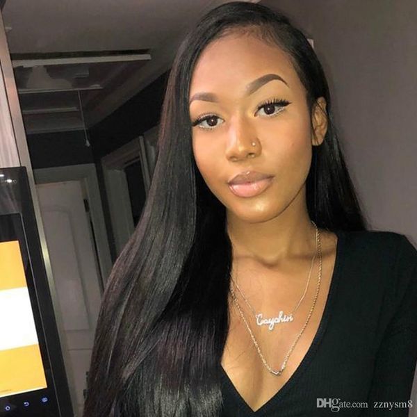 13x5 lace front human hair wigs pre plucked hair line brazilian straight lace frontal wig with baby hair remy jnyf, Black
13x5 lace front human hair wigs pre plucked hair line brazilian straight lace frontal wig with baby hair remy jnyf, Black