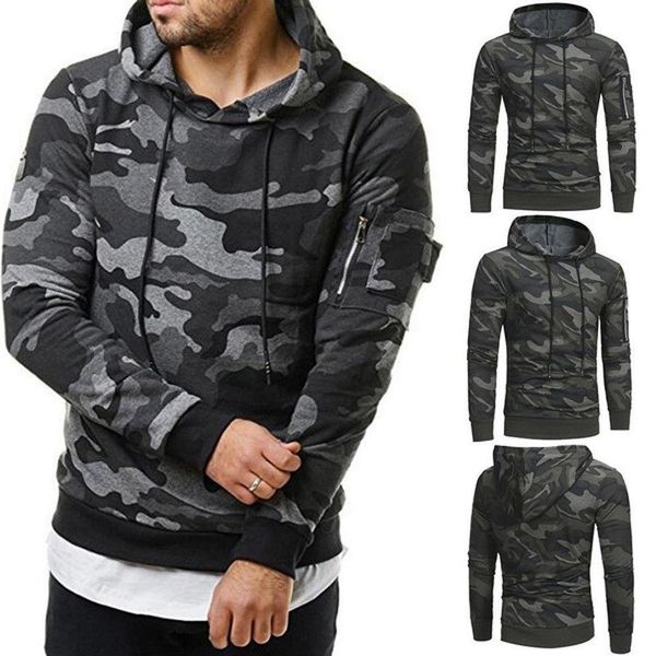 men casual camouflage print warm hoodie hoody sweatshirt pullover sweater jumper, Black
men casual camouflage print warm hoodie hoody sweatshirt pullover sweater jumper, Black