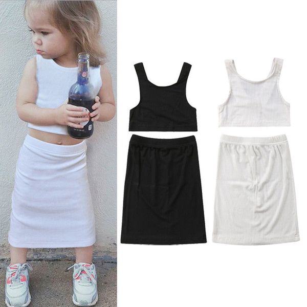summer toddler kids baby girl sleeveless crop +long skirt 2pcs outfits solid color children girls clothing set, White
summer toddler kids baby girl sleeveless crop +long skirt 2pcs outfits solid color children girls clothing set, White