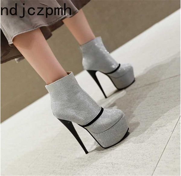 women's boots new winter round head sequin zipper fine heel high heel short tube women's shoes plus size 31-48 height 16cm, Black
women's boots new winter round head sequin zipper fine heel high heel short tube women's shoes plus size 31-48 height 16cm, Black