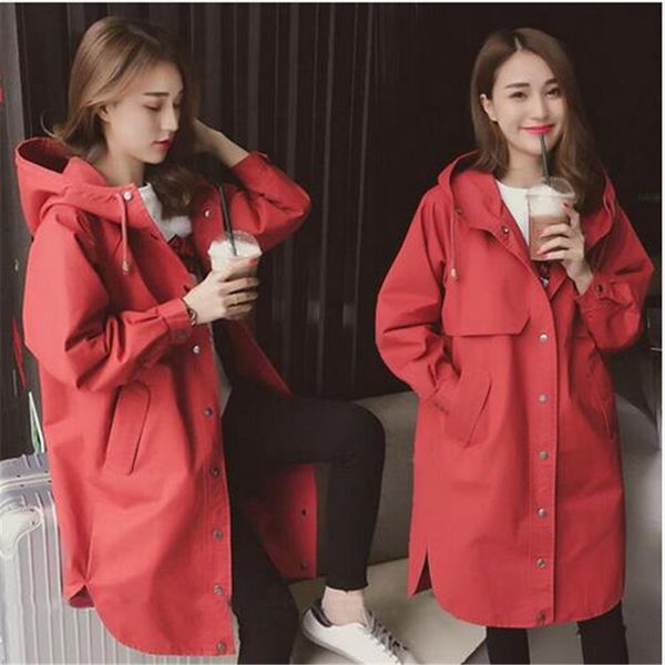 women trench loose coat autumn winter outfit hooded long windbreaker trench female business outerwear, Tan;black
women trench loose coat autumn winter outfit hooded long windbreaker trench female business outerwear, Tan;black