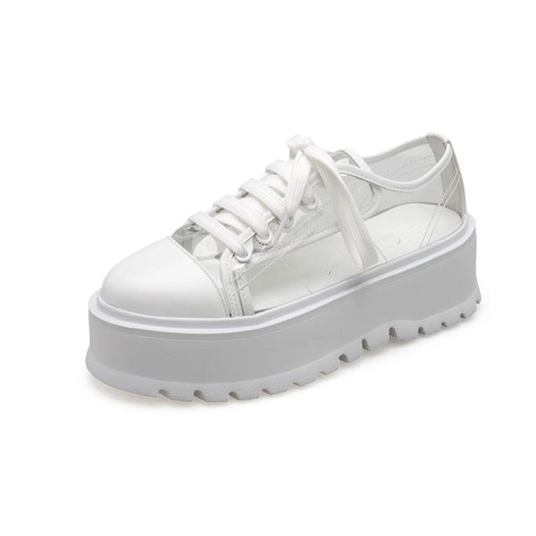 women's flat platform shoes 2019 summer fashion transparent sneakers lace up female shoes thick sole platform sneakers for woman, Black
women's flat platform shoes 2019 summer fashion transparent sneakers lace up female shoes thick sole platform sneakers for woman, Black