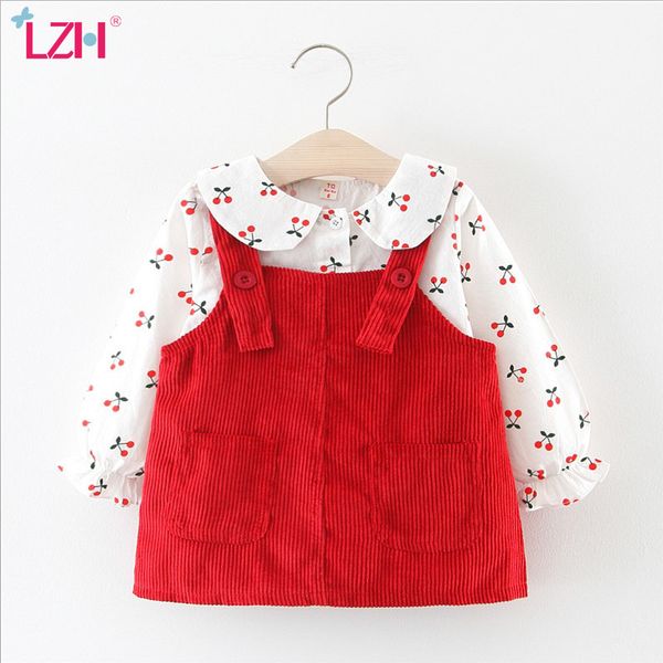 girl's dresses lzh 2021 autumn baby casual cherry print shirt+strap for girls princess dress born clothes infant 2pcs, Red;yellow
girl's dresses lzh 2021 autumn baby casual cherry print shirt+strap for girls princess dress born clothes infant 2pcs, Red;yellow