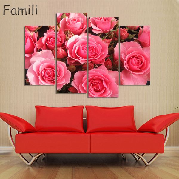 4Pcs/Set Combined Flower Paintings Purple Rose Modern Wall Painting Canvas Wall Art Picture Unframed Canvas Painting
4Pcs/Set Combined Flower Paintings Purple Rose Modern Wall Painting Canvas Wall Art Picture Unframed Canvas Painting