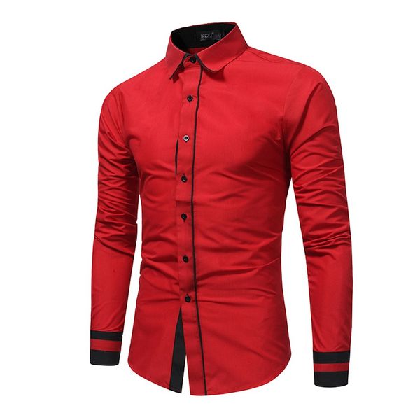 men shirts men's casual button turn-down collar slim fit long sleeve shirt blouse male casual camisa masculina plus size, White;black
men shirts men's casual button turn-down collar slim fit long sleeve shirt blouse male casual camisa masculina plus size, White;black