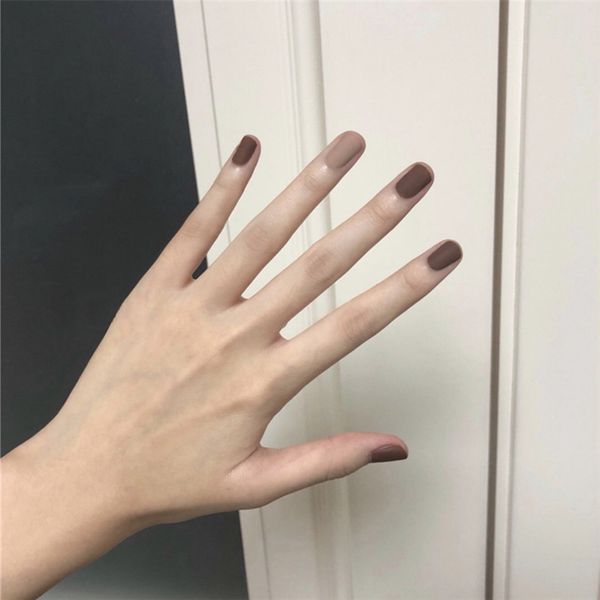 24pcs/set summer chocolate brown gray false nails jump color nails short square head full cover arylic fake nail tips with glue, Red;gold
24pcs/set summer chocolate brown gray false nails jump color nails short square head full cover arylic fake nail tips with glue, Red;gold
