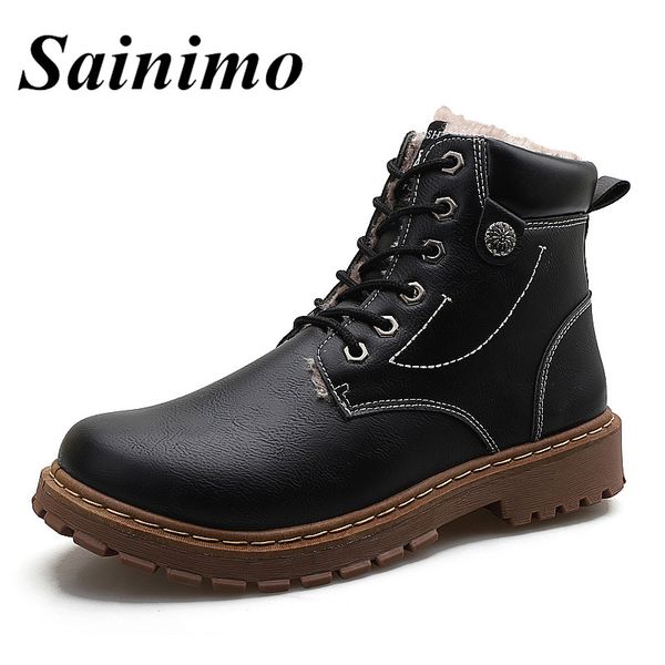 2019 autumn winter new fashion high ankle boots comfortable men boots outdoor plus fur work botas de hombre, Black
2019 autumn winter new fashion high ankle boots comfortable men boots outdoor plus fur work botas de hombre, Black