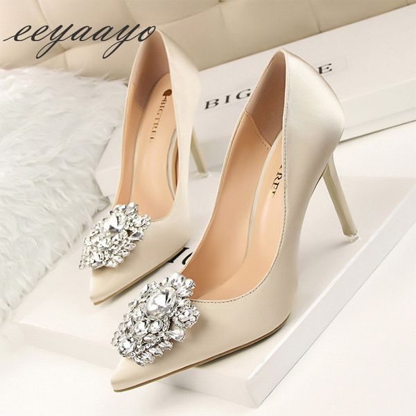 2019 new spring/autumn women pumps high thin heel pointed toe crystal ladies bridal wedding women shoes gold high heels, Black
2019 new spring/autumn women pumps high thin heel pointed toe crystal ladies bridal wedding women shoes gold high heels, Black