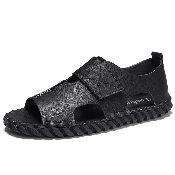 new casual men soft sandals comfortable men summer genuine leather sandals roman summer outdoor beach, Black
new casual men soft sandals comfortable men summer genuine leather sandals roman summer outdoor beach, Black
