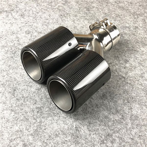 1 piece y model glossy black exhaust pipes car universal carbon fiber + stainless steel dual muffler tailpipe length 240 mm
1 piece y model glossy black exhaust pipes car universal carbon fiber + stainless steel dual muffler tailpipe length 240 mm