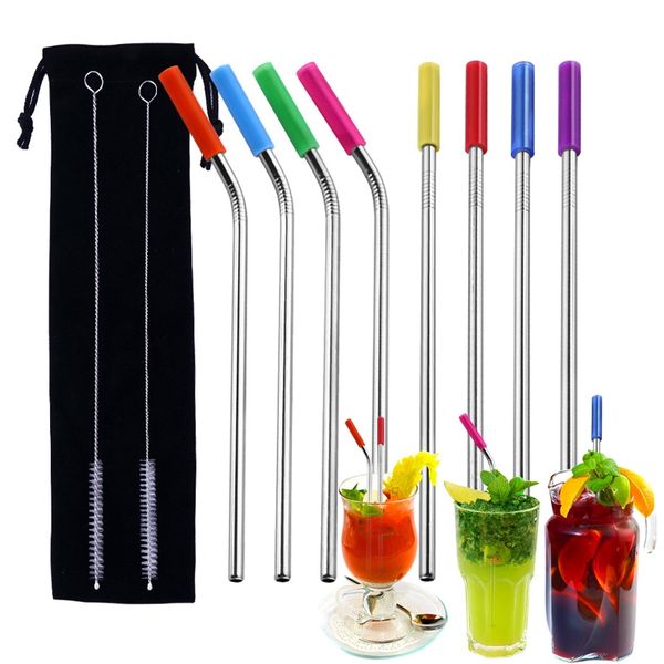 8pcs stainless steel straws reusable replacement metal straws with silicone tips cleaning brush js23 disposable cups straws
8pcs stainless steel straws reusable replacement metal straws with silicone tips cleaning brush js23 disposable cups straws
