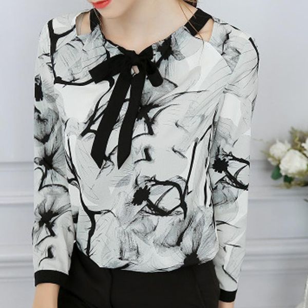 women modis neck tie work office wear shirt long sleeve solid chiffon shirt plus size women's fashion, White
women modis neck tie work office wear shirt long sleeve solid chiffon shirt plus size women's fashion, White