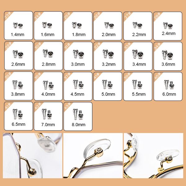 100pcs sunglass with tweezer spectacles tiny repair tool set assortment eyeglasses silicone nose pad micro screwdriver nut kit, Silver
100pcs sunglass with tweezer spectacles tiny repair tool set assortment eyeglasses silicone nose pad micro screwdriver nut kit, Silver