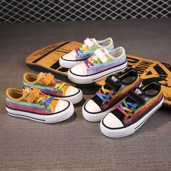 2020 new children shoes kids boys girls canvas mesh shoes running rainbow toddler kids big child breathable sneaker, Black;red
2020 new children shoes kids boys girls canvas mesh shoes running rainbow toddler kids big child breathable sneaker, Black;red