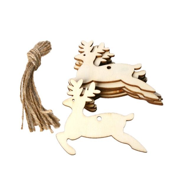 10pcs/set christmas deer diy wooden pendant hanging with linen ropes ornament crafts party home decor
10pcs/set christmas deer diy wooden pendant hanging with linen ropes ornament crafts party home decor