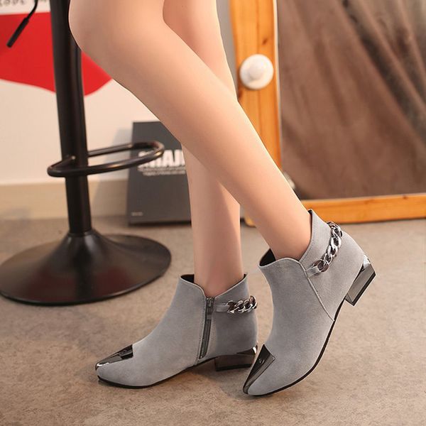 tangnest 2019 women ankle boots autumn med square heel slip on flock leather booten metal decoration ladies casual shoes xwx6890, Black
tangnest 2019 women ankle boots autumn med square heel slip on flock leather booten metal decoration ladies casual shoes xwx6890, Black