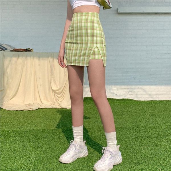 fashion summer high waist plaid skirts for women vintage e-girl fitness slit hem a-line mini skirts 90s green bottoms e-girl, Black
fashion summer high waist plaid skirts for women vintage e-girl fitness slit hem a-line mini skirts 90s green bottoms e-girl, Black