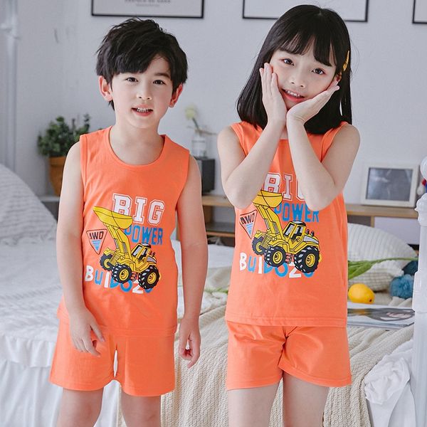 ycg0t children's pants home clothes pants set pure cotton vest shorts suit printed boys' pajamas two-piece suit breathable home cl
ycg0t children's pants home clothes pants set pure cotton vest shorts suit printed boys' pajamas two-piece suit breathable home cl