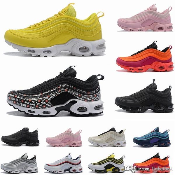 2019 new mens 97s plus shoes classic 97s og women running shoes black white trainer sneakers cushion breathable walking sports shoes 
2019 new mens 97s plus shoes classic 97s og women running shoes black white trainer sneakers cushion breathable walking sports shoes