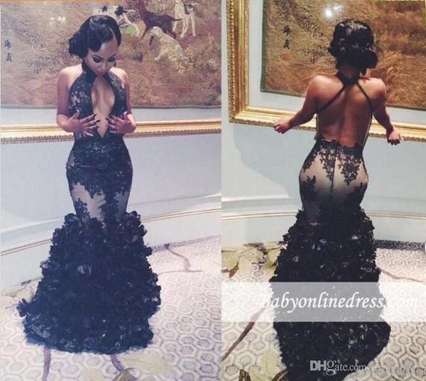 new black halter floral mermaid prom dresses backless prom 2k17 tulle appliques 3d flowers floor length party evening dresses aw424
new black halter floral mermaid prom dresses backless prom 2k17 tulle appliques 3d flowers floor length party evening dresses aw424