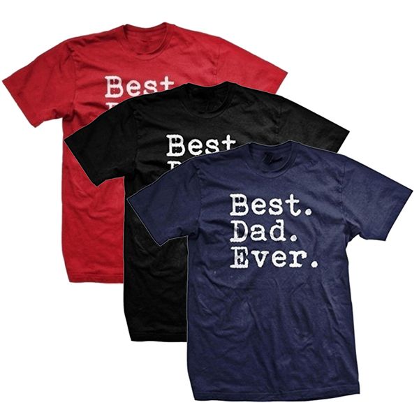 

mens summer t shirts dad. ever. letter printed black red navy mens fashion designer t shirt short sleeve s-3xl, White;black