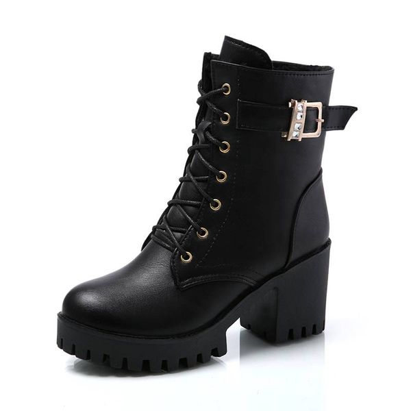 autumn fashion women boots high heels platform buckle lace up zip pu leather short booties black ladies shoes
autumn fashion women boots high heels platform buckle lace up zip pu leather short booties black ladies shoes