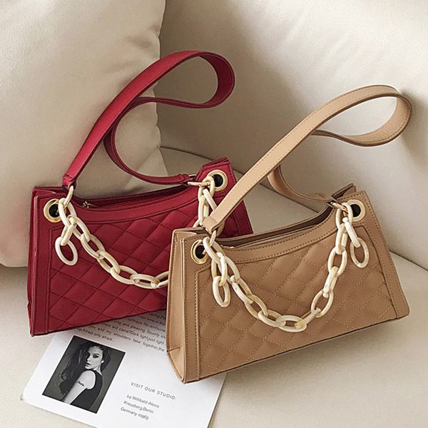 quilted women shoulder bags female large baguette handbag quality pu leather crossbody bag rhombus acrylic chain soft messengers
quilted women shoulder bags female large baguette handbag quality pu leather crossbody bag rhombus acrylic chain soft messengers