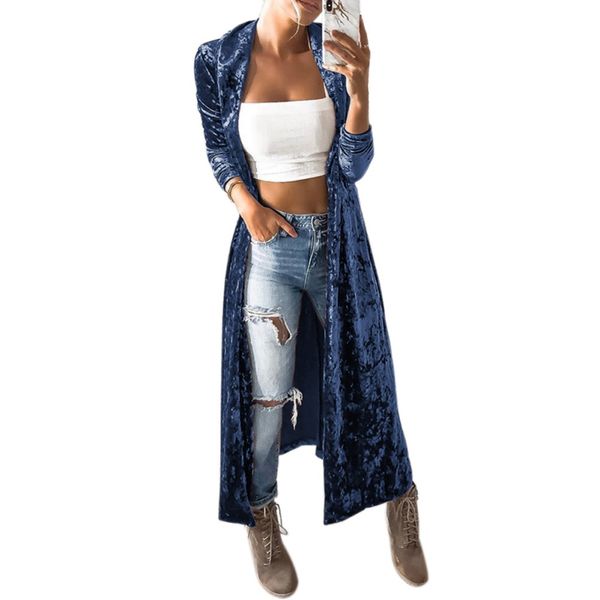 female long trench coat women long sleeve velvet outwear elegant velvet cardigan high street fashion slim autumn, Tan;black
female long trench coat women long sleeve velvet outwear elegant velvet cardigan high street fashion slim autumn, Tan;black
