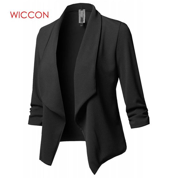 small suit slim ladies blazers plus size blazer women solid color suit long sleeved lapel casual work wear jacket, White;black
small suit slim ladies blazers plus size blazer women solid color suit long sleeved lapel casual work wear jacket, White;black