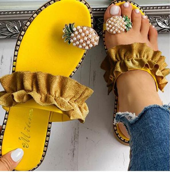 factory direct to send women's shoes summer sandals beach pineapple flat slippers outside slippers shoes beaded large size, Black
factory direct to send women's shoes summer sandals beach pineapple flat slippers outside slippers shoes beaded large size, Black
