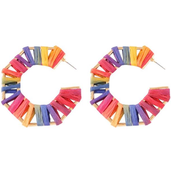 raffia earrings hoop earrings for women handmade colorful boho earrings gifts for mom sisters and friends, Golden;silver
raffia earrings hoop earrings for women handmade colorful boho earrings gifts for mom sisters and friends, Golden;silver