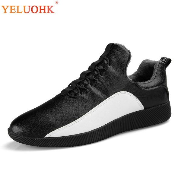 39-44 fashion men boots fur inside 2018 new winter shoes men warm leather winter boots, Black
39-44 fashion men boots fur inside 2018 new winter shoes men warm leather winter boots, Black