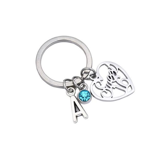 stainless steel crystal pendant keychain heart hollow key pendant for birthday gift -optional letter, Silver
stainless steel crystal pendant keychain heart hollow key pendant for birthday gift -optional letter, Silver