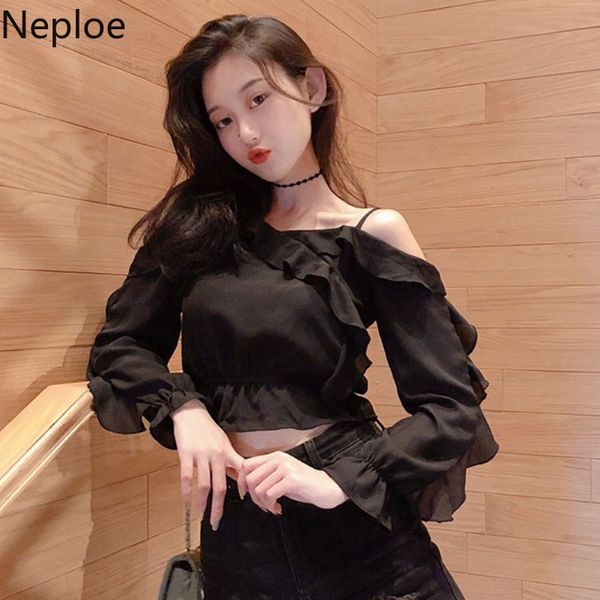 neploe women off shoulder long sleeves blusa ruffle strapless blouse shirt 2020 spring summer sling short shirts 58899, White
neploe women off shoulder long sleeves blusa ruffle strapless blouse shirt 2020 spring summer sling short shirts 58899, White