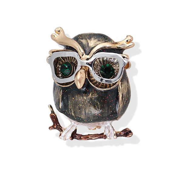 owl brooch italy abrasive blasting green eye eye mirror owl animal brooch pin accessories, Gray
owl brooch italy abrasive blasting green eye eye mirror owl animal brooch pin accessories, Gray