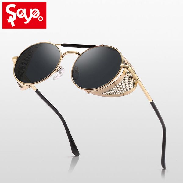 saylayo retro steampunk sunglasses round designer steam punk metal shields sunglasses men women uv400 gafas de sol, White;black
saylayo retro steampunk sunglasses round designer steam punk metal shields sunglasses men women uv400 gafas de sol, White;black