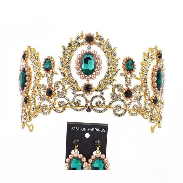 tiara crown sets earrings pageant princess diadem tiaras and crowns baroque vintage grand crown bride wedding accessories, White;golden
tiara crown sets earrings pageant princess diadem tiaras and crowns baroque vintage grand crown bride wedding accessories, White;golden