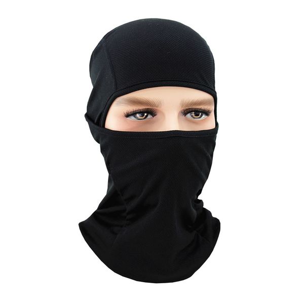 

full face mask outdoor cycling balaclava bicycle ski bike ride snowboard sport headgear helmet liner tactical paintball hat cap, Black